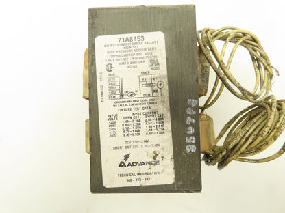 Advance 71A8453 Auto Transformer Ballast High Pressure Sodium 120-480V 400W
