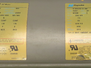 MagneTek Century E-Plus AC Motor 7.5HP 1435 RPM 208-230/400V 3PH 50HZ