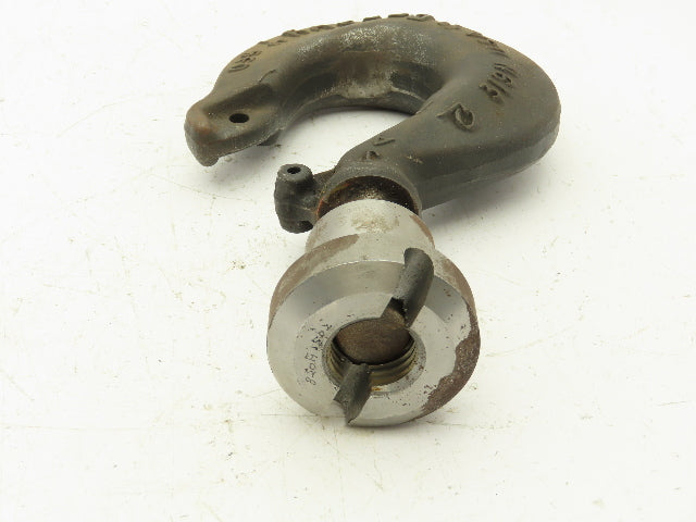 Crosby 319N JA 7 Ton Alloy Hoist Hook Threaded Swivel Shank Latch Type