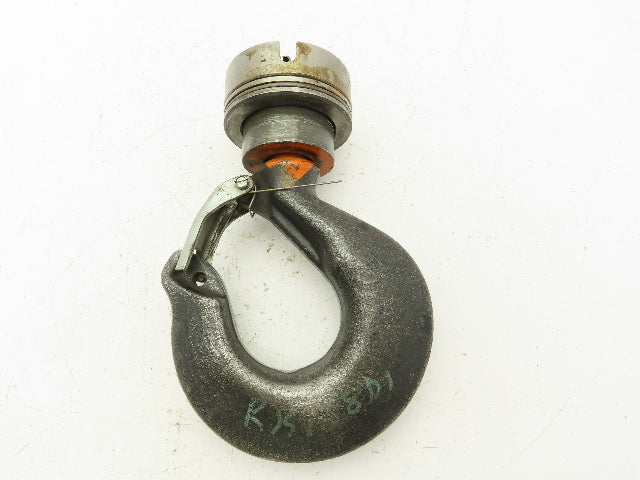 Crosby 319N JA 7 Ton Alloy Hoist Hook Threaded Swivel Shank w/Latch