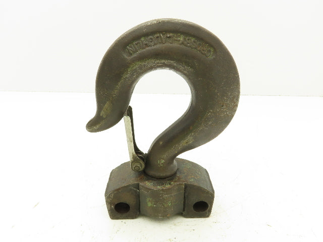 Crosby J 5 Ton Hoist Hook Threaded Swivel Shank w/Latch