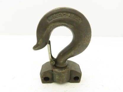 Crosby J 5 Ton Hoist Hook Threaded Swivel Shank w/Latch