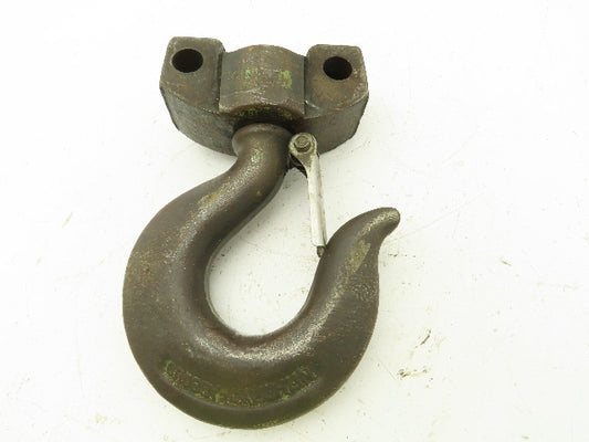 Crosby J 5 Ton Hoist Hook Threaded Swivel Shank w/Latch