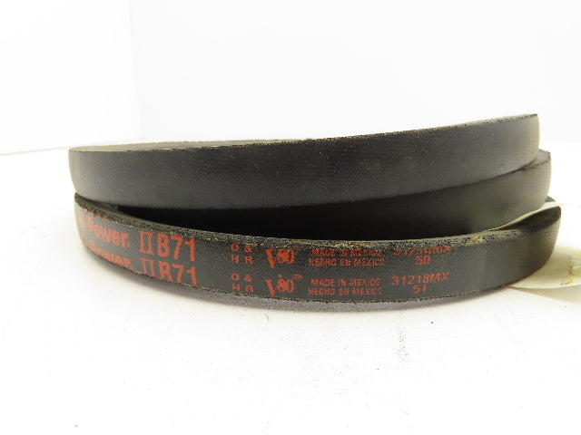 Timken/Gates B71 V-Belt B Type 21/32"x 13/32"x 74" Lot Of 4
