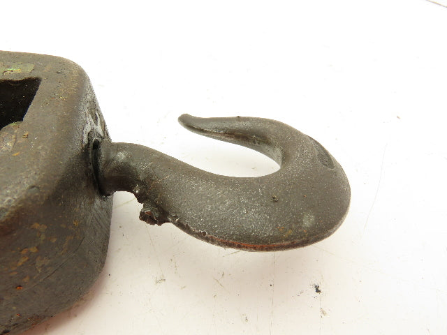P&H 1/2 Ton Single Sheave Crane Hoist Swivel Hook Snatch Block 1000 Lb Load