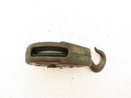 P&H 1/2 Ton Single Sheave Crane Hoist Swivel Hook Snatch Block 1000 Lb Load