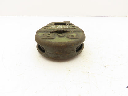 P&H 1/2 Ton Single Sheave Crane Hoist Swivel Hook Snatch Block 1000 Lb Load