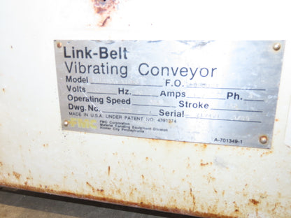Link-Belt 18"x19' Stainless Vibrating Shaker Feeder Conveyor Food Process