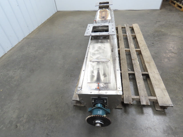 Rotary Sifter Commercial Stainless Steel 92" Long 10" Wiper Double Fed 1/4" Hole