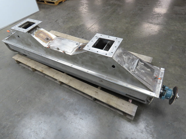 Rotary Sifter Commercial Stainless Steel 92" Long 10" Wiper Double Fed 1/4" Hole