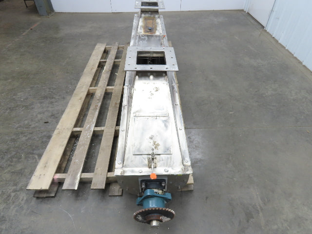 Rotary Sifter Commercial Stainless Steel 92" Long 10" Wiper Double Fed 1/4" Hole