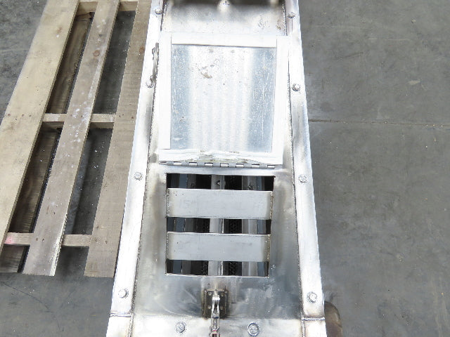 Rotary Sifter Commercial Stainless Steel 92" Long 10" Wiper Double Fed 1/4" Hole