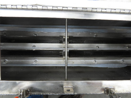 Rotary Sifter Commercial Stainless Steel 92" Long 10" Wiper Double Fed 1/4" Hole