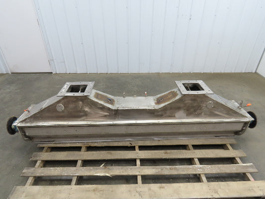 Rotary Sifter Commercial Stainless Steel 92" Long 10" Wiper Double Fed 1/4" Hole