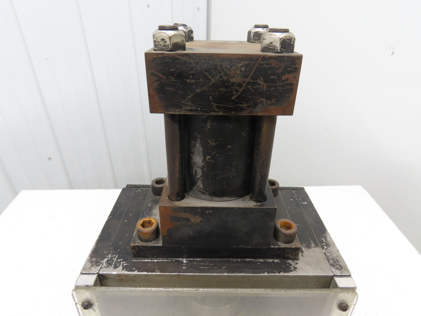 12 Ton Hydraulic Die Punch Press Bench Top 3000PSI 6" Open Die