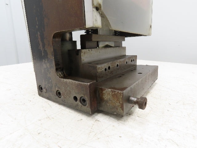 12 Ton Hydraulic Die Punch Press Bench Top 3000PSI 6" Open Die