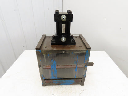 2 Ton Hydraulic Die Punch Press Bench Top 2" Stroke 800PSI 8" Open Die