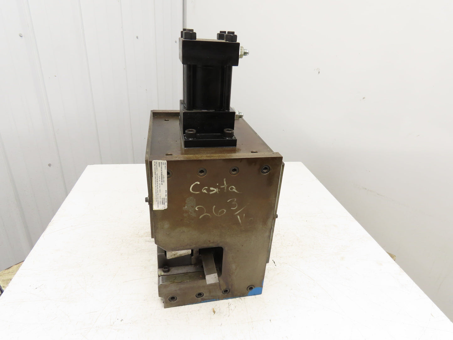 2 Ton Hydraulic Die Punch Press Bench Top 2" Stroke 800PSI 8" Open Die