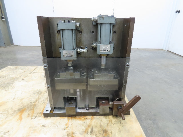 Dual 2 Ton Hydraulic Die Punch Press Bench Top 2" Stroke 1500PSI 7" Open Die