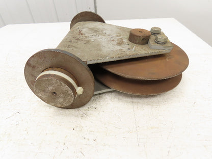 Single Sheave Heavy Steel Snatch Block Wire Rope Pulley 9-3/4" OD