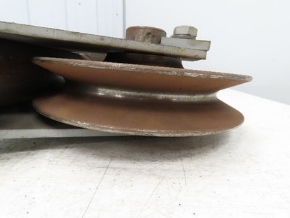 Single Sheave Heavy Steel Snatch Block Wire Rope Pulley 9-3/4" OD