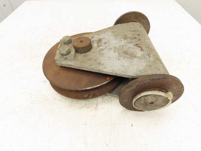 Single Sheave Heavy Steel Snatch Block Wire Rope Pulley 9-3/4" OD