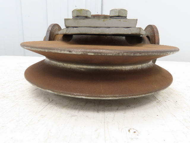 Single Sheave Heavy Steel Snatch Block Wire Rope Pulley 9-3/4" OD