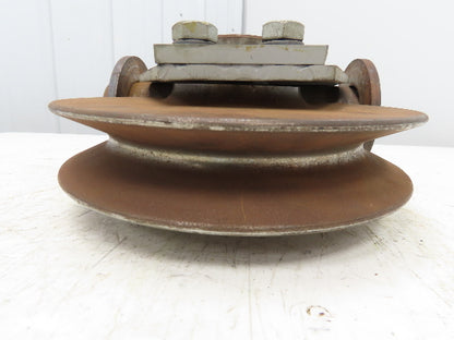 Single Sheave Heavy Steel Snatch Block Wire Rope Pulley 9-3/4" OD