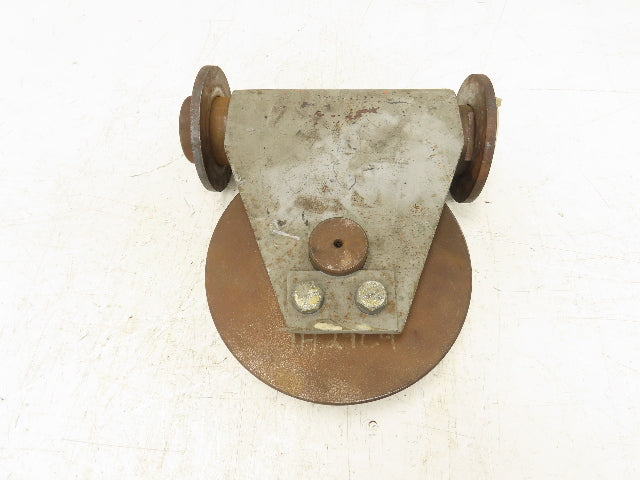 Single Sheave Heavy Steel Snatch Block Wire Rope Pulley 9-3/4" OD
