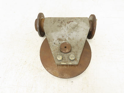 Single Sheave Heavy Steel Snatch Block Wire Rope Pulley 9-3/4" OD