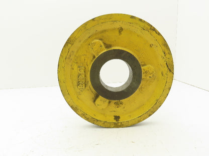 T24656C Yellow Wire Rope Pulley Sheave 9-1/8" OD Cast Iron Snatch Block