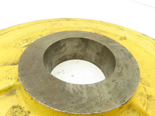 T24656C Yellow Wire Rope Pulley Sheave 9-1/8" OD Cast Iron Snatch Block