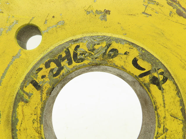 T24656C Yellow Wire Rope Pulley Sheave 9-1/8" OD Cast Iron Snatch Block