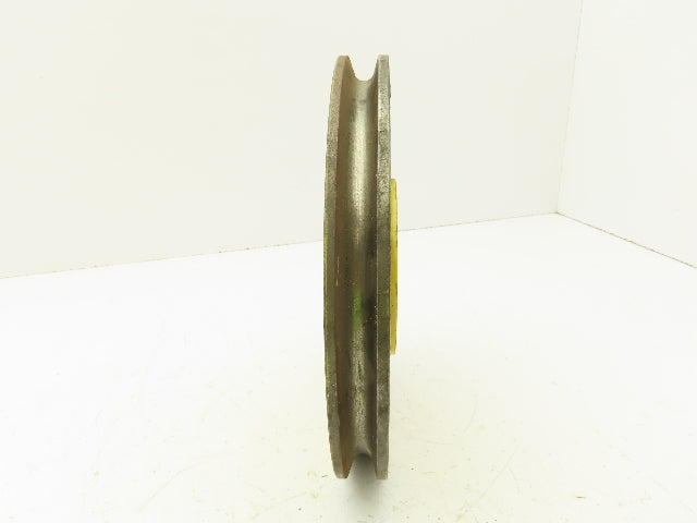 T24656C Yellow Wire Rope Pulley Sheave 9-1/8" OD Cast Iron Snatch Block