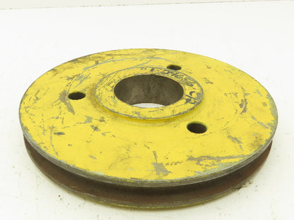 T24656C Yellow Wire Rope Pulley Sheave 9-1/8" OD Cast Iron Snatch Block