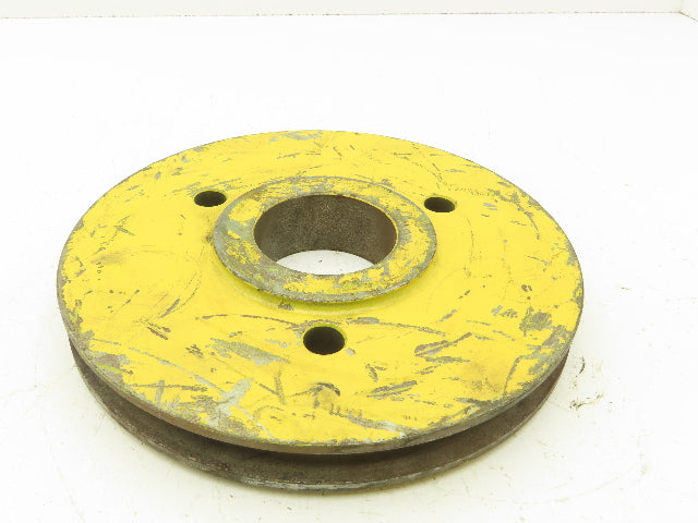 T24656C Yellow Wire Rope Pulley Sheave 9-1/8" OD Cast Iron Snatch Block