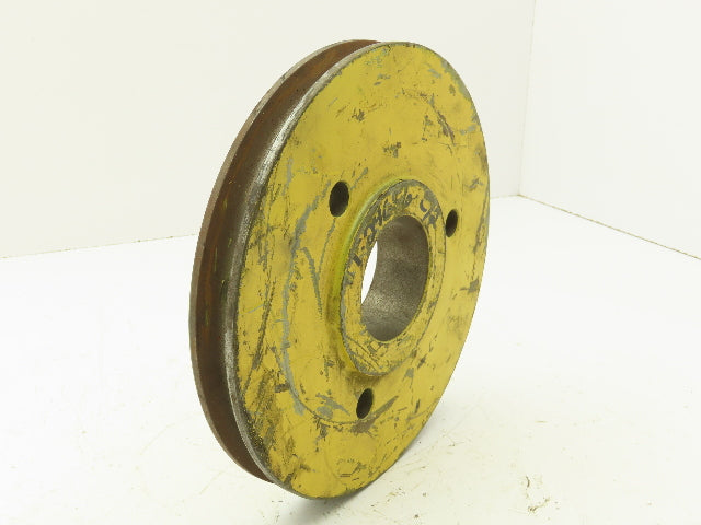 T24656C Yellow Wire Rope Pulley Sheave 9-1/8" OD Cast Iron Snatch Block