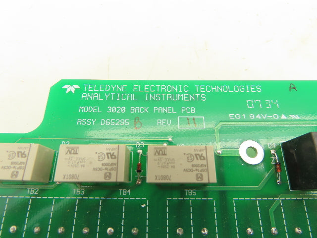 Teledyne Electronic D65295B PCB Back Panel Assembly