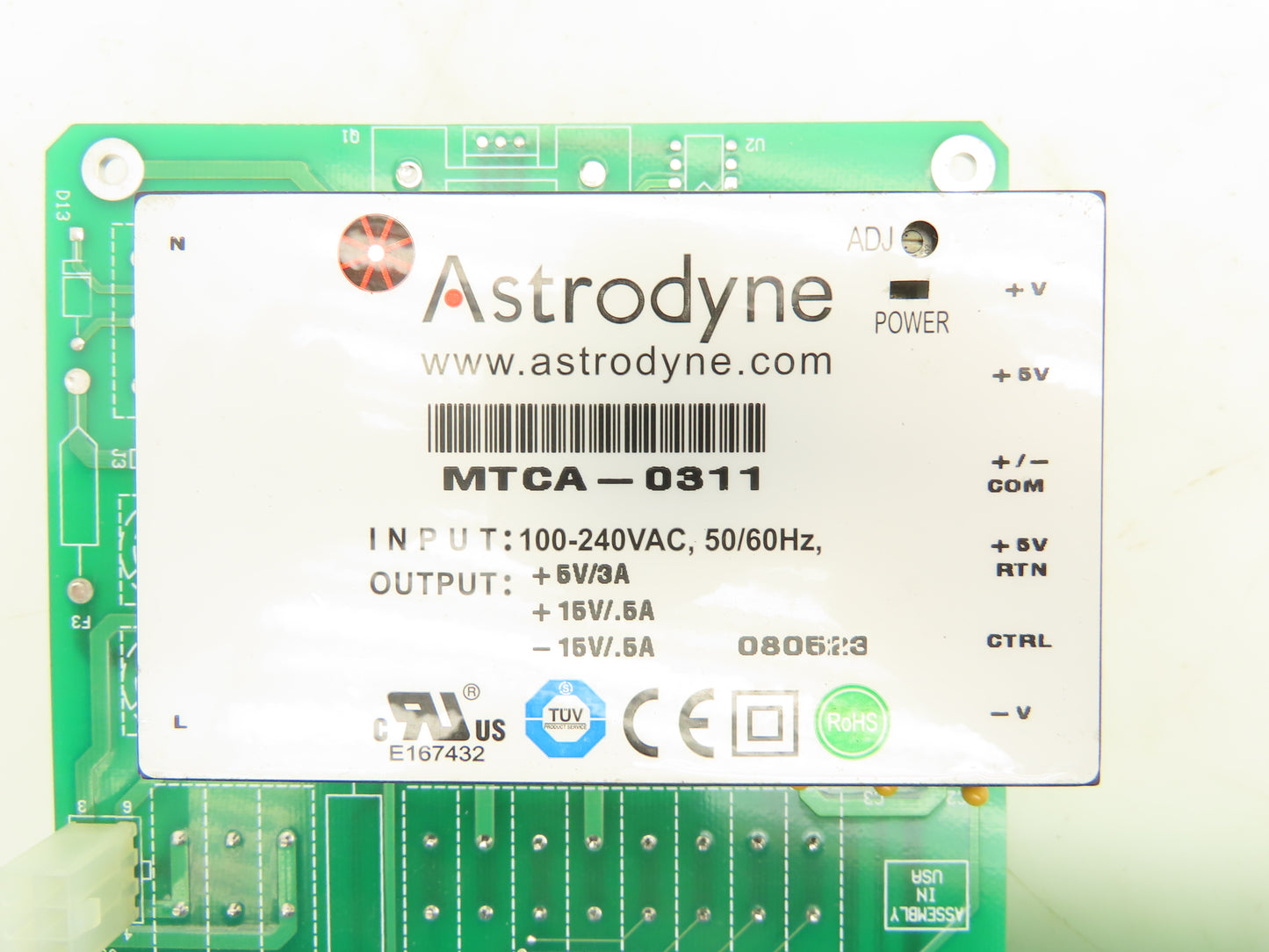 Teledyne Electronic D65295B PCB Back Panel Assembly