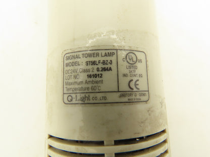 Q Light ST56LF-BZ-3 Light Tower Stack Red Amber Green 24VDC LED