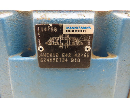 Rexroth 4WEH10 E42 42/6EG24N9ETZ4 B10 Directional Control Valve 4/3 NG10