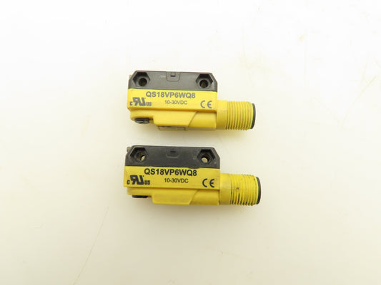 Banner QS18VP6WQ8 Photoelectric Sensor Switch Proximity Type 10-30VDC Lot of 2