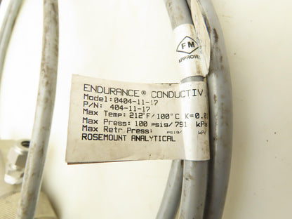 Rosemount 404-11-17 Endurance Contacting Conductivity Sensor 100 psi
