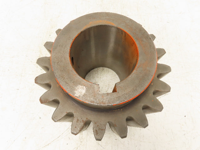 Large Steel Pinion Spur Gear 20-Tooth 4.5" Keyed Bore Hub 11" OD