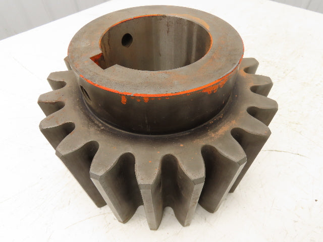 Large Steel Pinion Spur Gear 20-Tooth 4.5" Keyed Bore Hub 11" OD