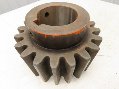 Large Steel Pinion Spur Gear 20-Tooth 4.5" Keyed Bore Hub 11" OD