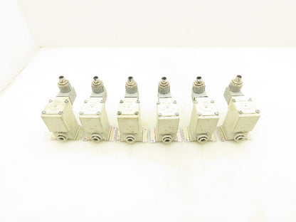 SMC VX230HZ3A 2-Way Solenoid Valve NC 24VDC Coil 3/8" Push Connect Lot of 6