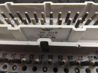 Thomas & Betts MS 224B Connector Screw Insert Plugs 24 Pin Steel Housing