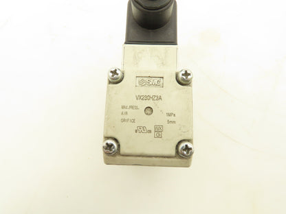 SMC VX230HZ3A 2-Way Solenoid Valve NC 24VDC Coil 3/8" Push Connect Lot of 5