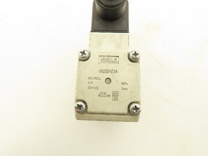 SMC VX230HZ3A 2-Way Solenoid Valve NC 24VDC Coil 3/8" Push Connect Lot of 5